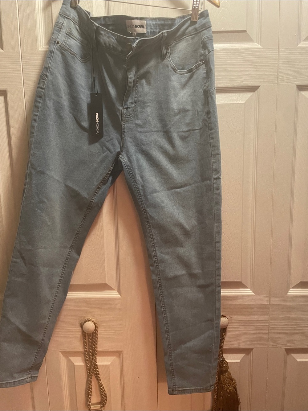Men’s Light Blue Denim Jeans fashion nova